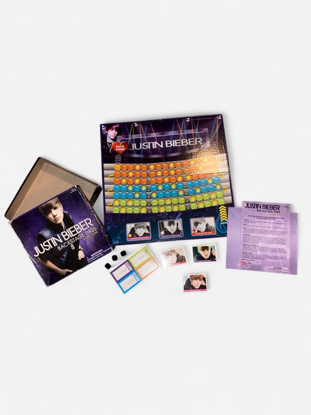Vintage Y2K Justin Bieber Backstage Pass board game